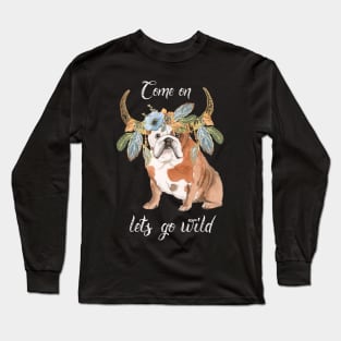 Boho Bulldog Long Sleeve T-Shirt